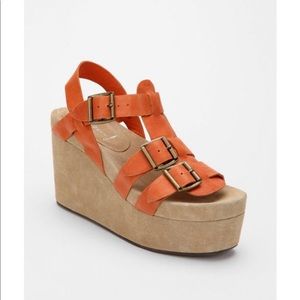 Jeffery Campbell Duoma suede/leather flatform